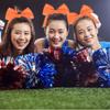 2 PCS 7" Large Glitter Cheer Bows Sequin Cheer Hair Bow Ties with Elastic Shiny Hair Bows Ponytail Holder Handmade for Cheerleader Girls Softball Sports Hair Accessories for Teens Kids(Orange) view 3