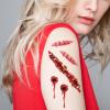 10 Sheets Halloween Temporary Tattoos Simulated Scar Fake Tattoos Lips Blood Spider Web Tattoo Sticker About 30 Patterns Body Face Tattoos Halloween Decorative Sticker Adult Temporary Tattoo view 2