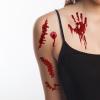 10 Sheets Halloween Temporary Tattoos Simulated Scar Fake Tattoos Lips Blood Spider Web Tattoo Sticker About 30 Patterns Body Face Tattoos Halloween Decorative Sticker Adult Temporary Tattoo view 4