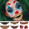 10PCS Halloween Prank Makeup Temporary Tattoos 2023 New Adult Kids Clown Horror Mouth Fake Tattoos Stickers Scary Big Mouth Face Tattoo Sticker Upgrade Face Decals Prank Props for Halloween Cosplay view 4