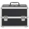 FAMIROSA Make-up Case 8.7"x11.8"x8.3" Black Aluminum,Weight:4.28lbs,91829 view 3