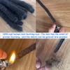 0.6cm 6 Inch Loc Extension Human Hair Thickness Natural Black Full Handmade Permanent Locs Can Be Dyed and Bleached for Women Men Kids Dreadlock Extensions Real Human Hair view 4