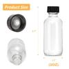 14Pack 2 oz Small Clear Glass Bottles with Lids - Shot Bottles with Caps for Ginger Shots, Juice, Potion, Liquids, Whiskey - Mini Travel Bottles with Funnels, Stickers and Brush view 2