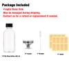 14Pack 2 oz Small Clear Glass Bottles with Lids - Shot Bottles with Caps for Ginger Shots, Juice, Potion, Liquids, Whiskey - Mini Travel Bottles with Funnels, Stickers and Brush view 3