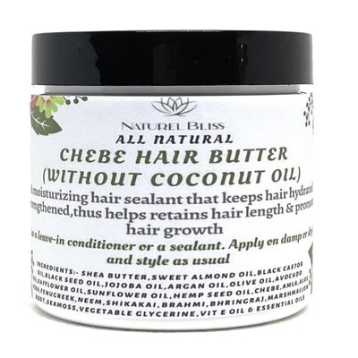 Chebepowder Hair Growth Butter(No Coconut Oil)/Chebepowder with Aloe vera/Amla Powder/Jamaican Black Castor Oil/Fenugreek (Scented, 4 oz)
