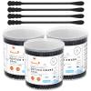 HOMEFOX Black Cotton Swabs Spiral - 600 Count Organic Cotton Buds Double Side Tightly Wrapped Charcoal Cotton Tips Paper Stick Soft Gentle Lint-Free Cruelty-Free Goth Bathroom, Round & Spiral (Black) view 1