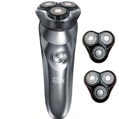 Head Shavers for Bald Men, Electric Shaver For Men's Electric Razor IPX7 Waterproof Beard Trimmer Hair Clipper With LCD Display Smart Shaver Wet-Dry Dual (Color : Shaver 2head)