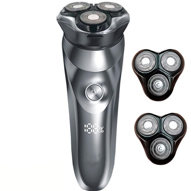 Head Shavers for Bald Men, Electric Shaver For Men's Electric Razor IPX7 Waterproof Beard Trimmer Hair Clipper With LCD Display Smart Shaver Wet-Dry Dual (Color : Shaver 2head)