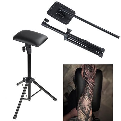 Tattoo Tripod Stand Armrest With Sponge Pad, Arm Leg Rest Chair Height Adjustable, Foldable Salon Arm Rest Stand, Portable Studio Chair Work Station, Tilt Tattoo Equipment Arm Bar Pad