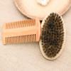 Beard Brush Kit Bristle Brush Comb with Storage Bag for Men, Anti-Static Comb for Salon, Barber, Father Gift(2pcs) view 4