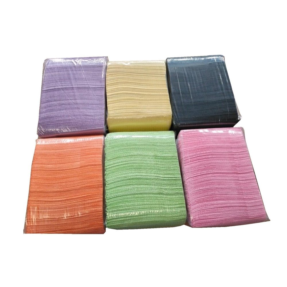 125pcs Nail Art Paper Disposable Tattoo Clean Pad Table Cover Clean Patient Dental Napkins Beauty Bibs (Color : Pink)