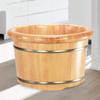 Pedicure Foot Spa Foot Tub,Wooden Foot Basin,Smooth And Delicate Pedicure Barrels Solid Wood Massage Foot Bathing Barrel Home Hot Spring Adult Pedicure Footbath Foot Spa Bath Massager ( Color : Withou view 4