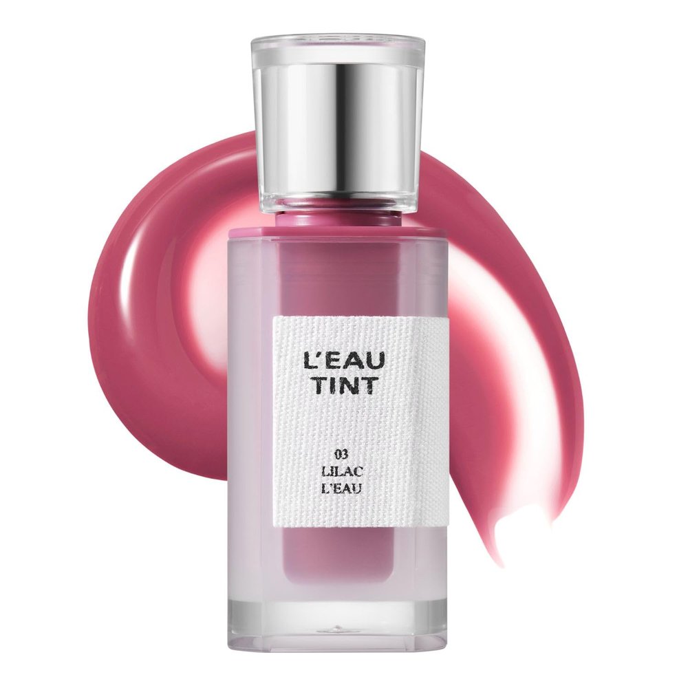 BBIA LEAU Tint  Glossy & Glow Lip Stain Watery Lip Tint Non-Sticky High Shine Finish Long-lasting Moisturizing Lightweight Natural Daily Use Vegan Korean Makeup (03 LILAC L'EAU)