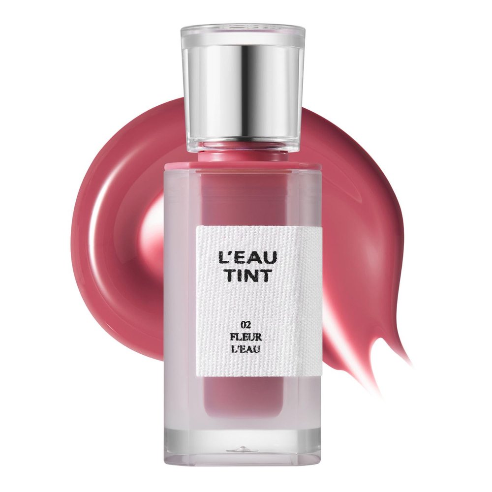 BBIA LEAU Tint  Glossy & Glow Lip Stain Watery Lip Tint Non-Sticky High Shine Finish Long-lasting Moisturizing Lightweight Natural Daily Use Vegan Korean Makeup (02 FLEUR L'EAU)