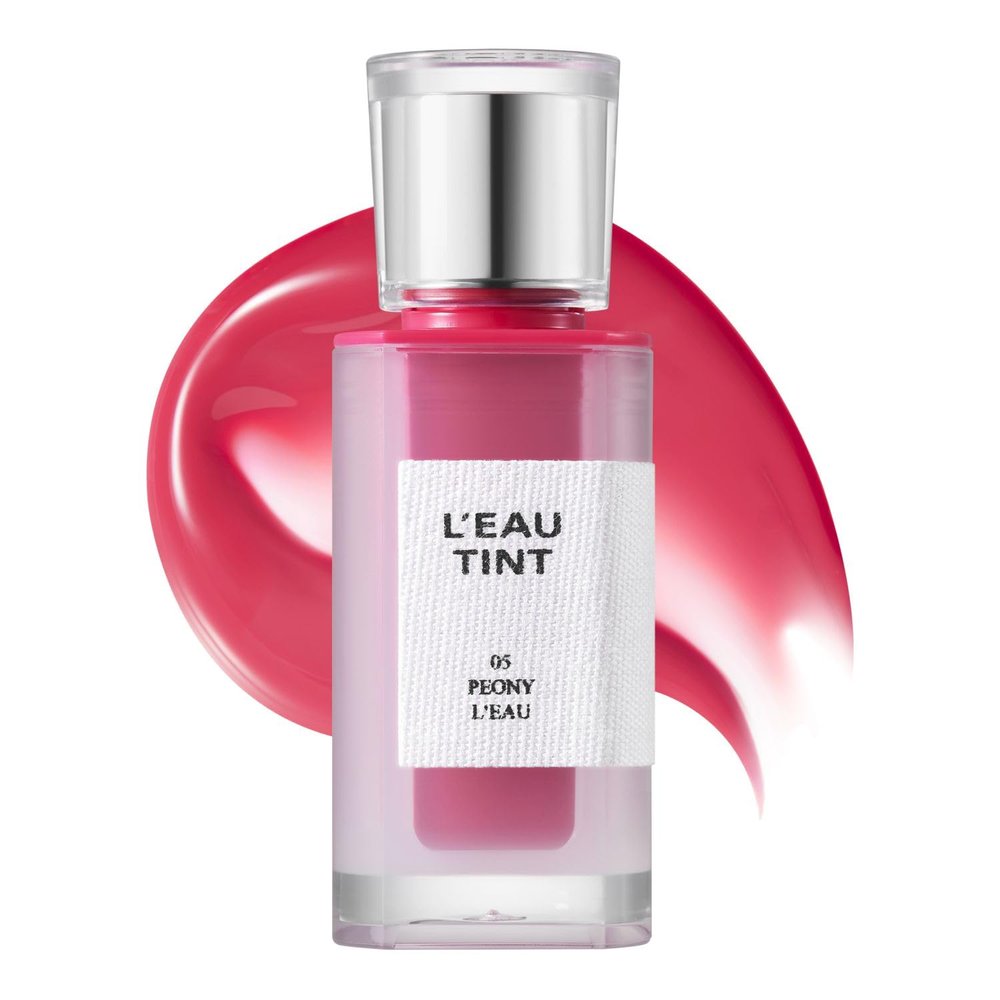 BBIA LEAU Tint  Glossy & Glow Lip Stain Watery Lip Tint Non-Sticky High Shine Finish Long-lasting Moisturizing Lightweight Natural Daily Use Vegan Korean Makeup (05 PEONY L'EAU)