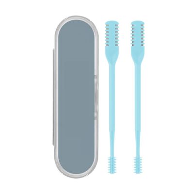 Nose Hair Remover Double-Head Manual 360 Degree Rotating Sharp Unisex Adults Nose Hair Trimming Tool Beauty Care Valentine's Day/Mother's Day/Christmas/Birthday Gifts (Sky Blue-2pcs)