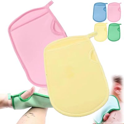 2023 New Esponja Saca Mugre Del Cuerpo, Esponjas Saca Mugre, Dead Skin Remover Glove, Body Scrubbing Mitt Bath (Pink+Yellow)