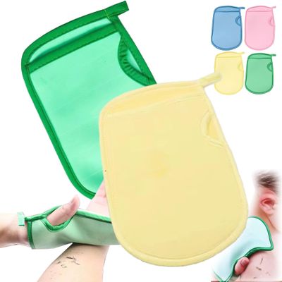 2023 New Esponja Saca Mugre Del Cuerpo, Esponjas Saca Mugre, Dead Skin Remover Glove, Body Scrubbing Mitt Bath (Yellow+Green)