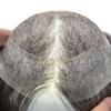 Toupee For Men Hair Pieces Real Human Hair Swiss Lace Men's Toupee European Human Hair Units For Men Hairpieces Hair Systems7x9-120% density#1B60 OFF BLACK+60% GREY view 4