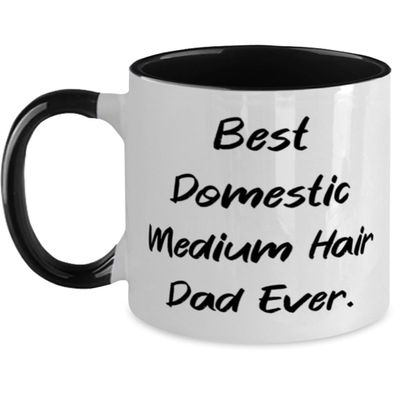 Best Domestic Medium Hair. Two Tone 11oz Mug, Domestic Medium Hair Cat Cup, Love Gifts For Domestic Medium Hair Cat from Friends, Funny domestic medium hair cat gifts humorous, Comical, Witty,