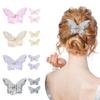 12 Pcs Colorful Clear Butterfly Hair Clips RENUIS Acrylic Hair Claw Clips for Thick,Thin and Medium Hair Stylish and Non-Slip Big Butterfly Jaw Clips Purple Hair Accessories for Girls and Women view 1