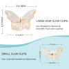 12 Pcs Colorful Clear Butterfly Hair Clips RENUIS Acrylic Hair Claw Clips for Thick,Thin and Medium Hair Stylish and Non-Slip Big Butterfly Jaw Clips Purple Hair Accessories for Girls and Women view 2