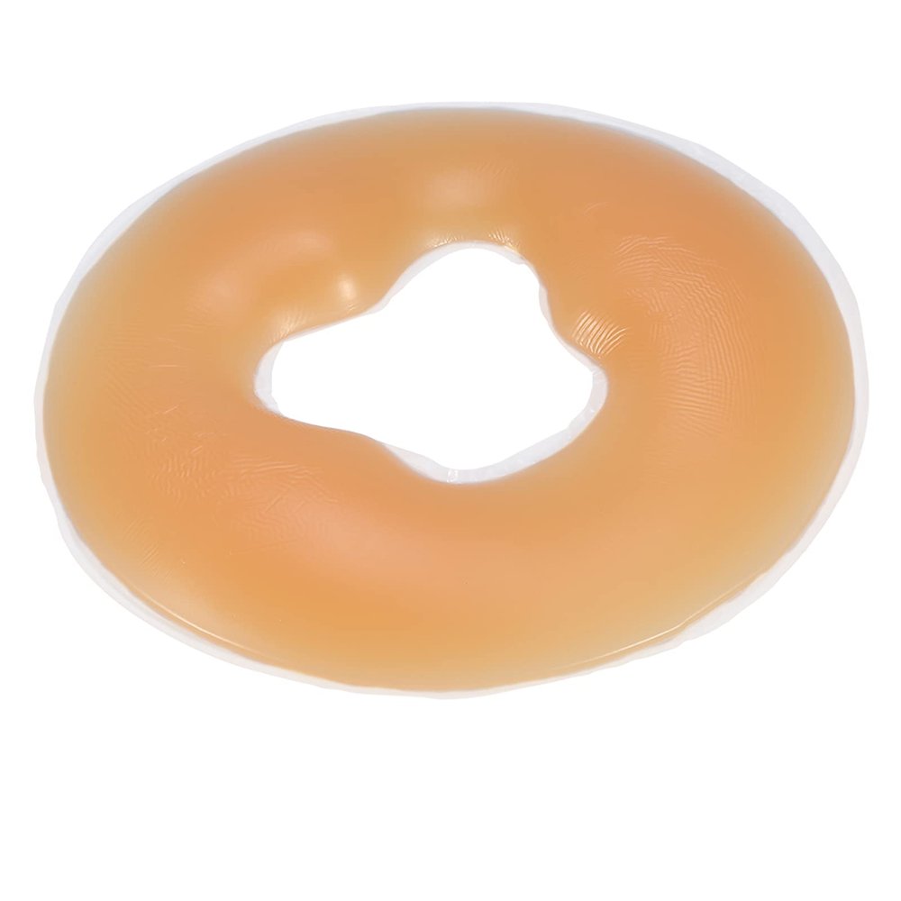 Dioche 4 Colors Silicone Face Relax Pillow, Soft Massage Face Relax Pillow, Massager Beauty Skin Care Soft Overlay Face Relax Cushion Pad (Skin Color)