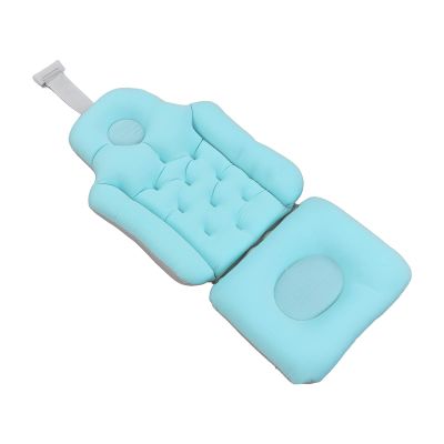 Full Body Bath Pillow, Bath Pillow Adult Tub Pillow Tub Neck and Back Support Quick Drying Headrest Cushion Mat for Adults (Blue)