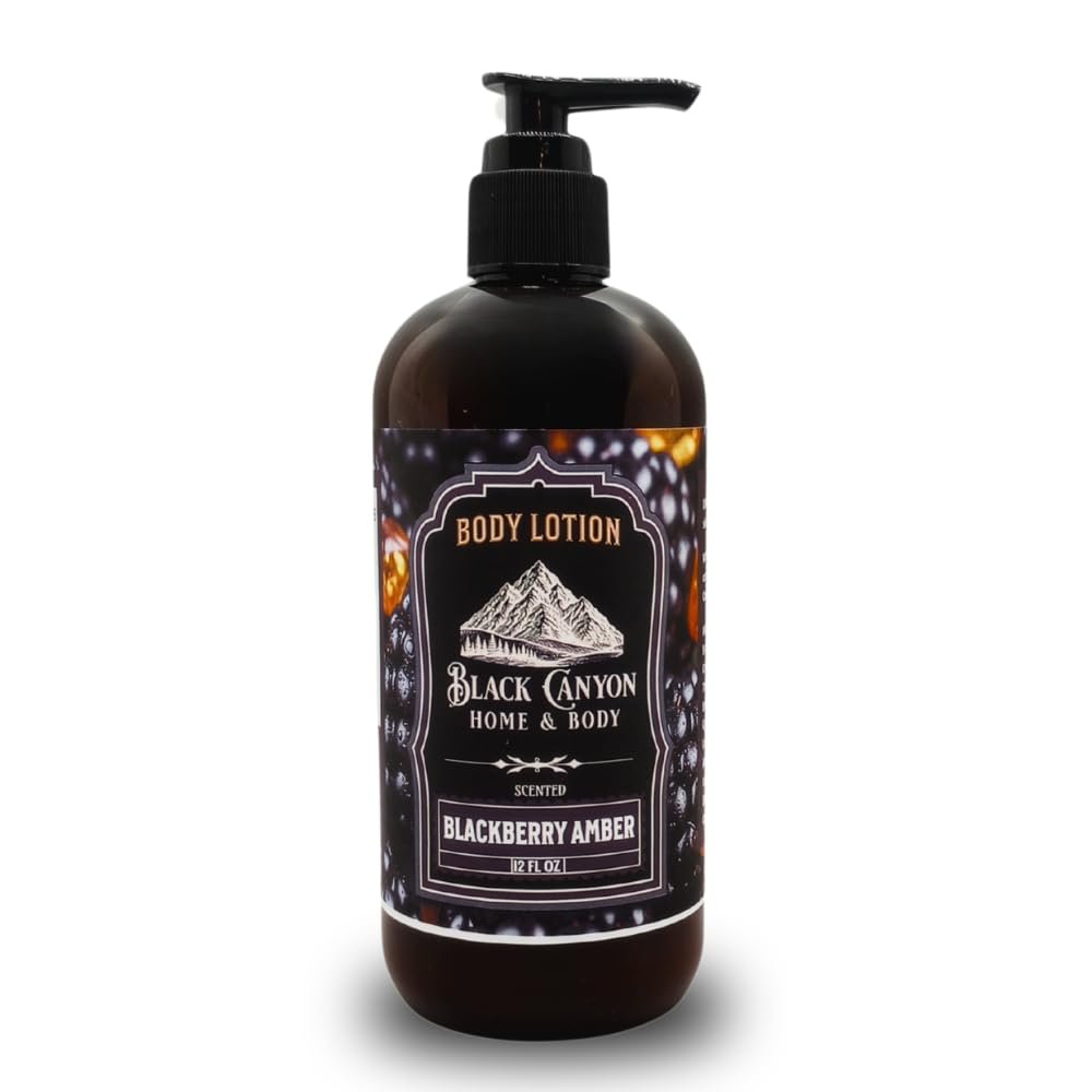 Black Canyon Blackberry Amber Scented Body Lotion with Lanolin and Jojoba Oil, 12 Oz