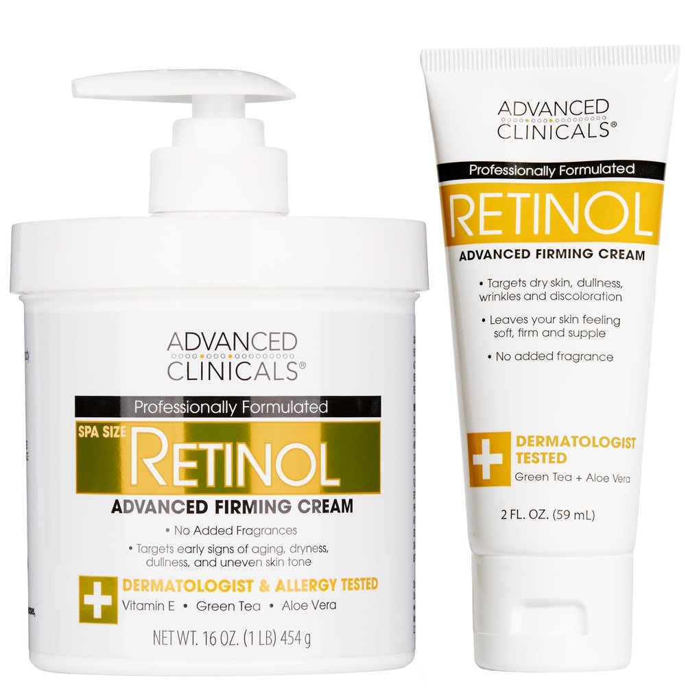 Advanced Clinicals Retinol Body Lotion & Face Moisturizer | Anti Aging Skin Care Retinol Body Cream For Women & Men Improves Appearance Of Fine Lines, Wrinkles, & Look Of Crepey Skin, W/Travel Size