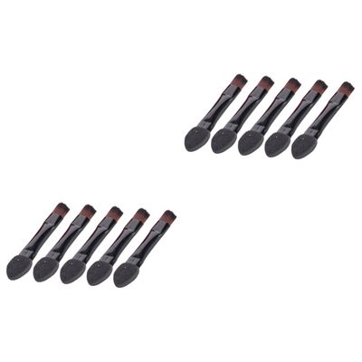 Beaupretty 100pcs Double Sided Eye Shadow Applicators Portable Makeup Tool for Women Girls Soft Sponge Tips for Easy Application for Beginners and Professionals Black