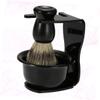 Cabilock Ergonomic Shaving Brush Holder Sleek Brush Set for Tidy Bathroom Setup view 2