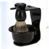 Cabilock Ergonomic Shaving Brush Holder Sleek Brush Set for Tidy Bathroom Setup view 3