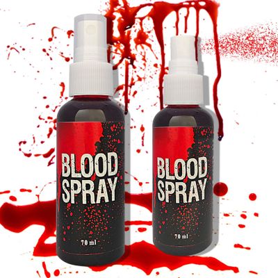 Fusang 2 PCS Fake Blood Spray,Halloween Fake Blood Washable Realistic Special Effects Zombie Vampire Costume Makeup & Dress Up,SFX Makeup Fake Liquid Blood Splatter for Clothes