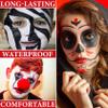 3 Pcs White Black Face Paint - Water Based Face Painting Kit for Joker Zombie Clown Costume Special Effects Makeup view 3