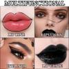 3 PCS Black Matte Liquid Lipstick and Lipliner Set,High Pigmented Matte Lipstick Lipgloss Black Lip Liner Set Long Lasting Waterproof Velvet Liquid Lip Gloss Stain Set for Halloween Gothic Makeup view 4