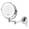 GURUN Wall Mounted Hardwired Makeup Mirror with 3 Tones Dimmable LED Lights 10x Magnifying Mirror with Touch Control for Bathroom Bedroom 13" Extendable Arm Direct Wire M1809D-T(10x,Chrome) view 1