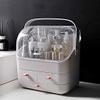 LINFIDITE Cosmetic Storage Box with Lid and 360Rotating Makeup Brush Holder view 4