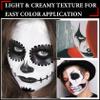 LZYLLS Halloween Face Paint Makeup Kit,Black White Face Body Paint,Special Effects Parties White Joker Cosplay Zombie Clown Costume Halloween SFX Makeup Face Painting Kit with Sponge view 3