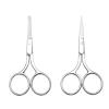 YSJJZRL Sharp Tip/Rounded Eyebrow Scissors Stainless Steel Scissors For Eyebrow, Nose Hair, Mustache, Beard (2 Pcs-Sharp Tip/Rounded) view 1