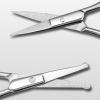 YSJJZRL Sharp Tip/Rounded Eyebrow Scissors Stainless Steel Scissors For Eyebrow, Nose Hair, Mustache, Beard (2 Pcs-Sharp Tip/Rounded) view 3