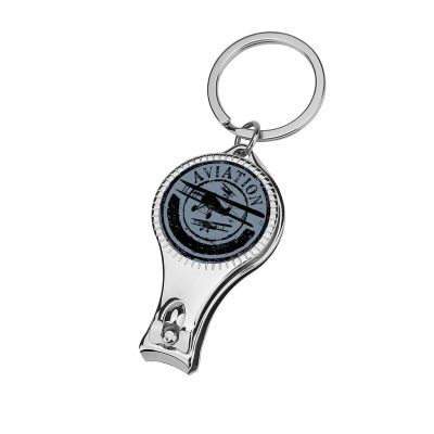 Aviation and Airplane Stamp Silhouettes Fingernail Clipper Metal Fingernail Cutters Portable Nail Clipper with Nail File