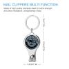 Aviation and Airplane Stamp Silhouettes Fingernail Clipper Metal Fingernail Cutters Portable Nail Clipper with Nail File view 2