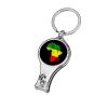 Africa Map Reggae Rasta Fingernail Clipper Metal Fingernail Cutters Portable Nail Clipper with Nail File view 1