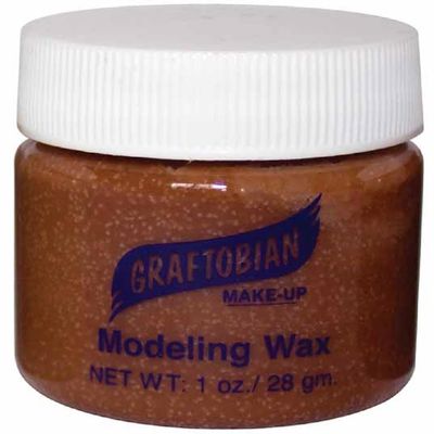 Graftobian Theatrical Modeling Wax Brown Color Pro Make-Up Special Effect 1oz