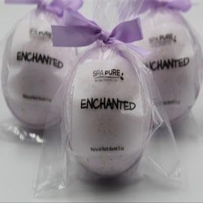 3 Luxury Bath Bomb Fizzies, Large, Handmade in The USA with Shea, Mango & Cocoa Butter, Ultra Moisturizing, Great for Dry Skin, All Skin Types (Free Sample Sugar Scrub) (BE Enchanted)