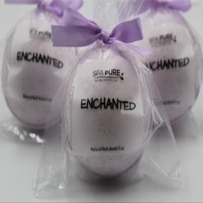 3 Luxury Bath Bomb Fizzies, Large, Handmade in The USA with Shea, Mango & Cocoa Butter, Ultra Moisturizing, Great for Dry Skin, All Skin Types (Free Sample Sugar Scrub) (BE Enchanted)
