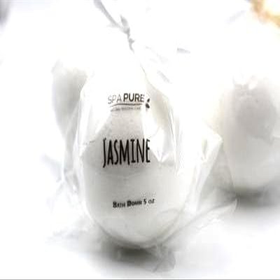 3 Luxury Bath Bomb Fizzies, Large, Handmade in The USA with Shea, Mango & Cocoa Butter, Ultra Moisturizing, Great for Dry Skin, All Skin Types (Free Sample Sugar Scrub) (Jasmine)