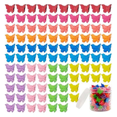 100 Pieces Assorted Color Butterfly Hair Clips, Beautiful Mini Butterfly Hair Clips Hair Accessories for Women and Girls (Matte Colors)