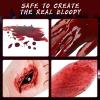 2 PACK Blood Splatter Fake Blood Washable,Halloween Fake Blood Spray Eye Blood Drops Body Paint,Fake Blood for Clothes and Zombie Monster Vampire Clown Costume Cosplay Makeup view 3